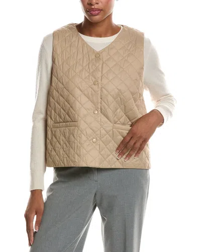 Eileen Fisher Petite V-neck Vest In Neutral