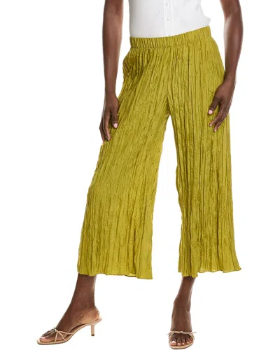 Eileen Fisher Petite Wide Ankle Silk Pant In Yellow