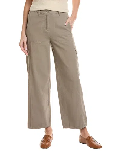 Eileen Fisher Petite Wide Flare Cargo Pant In Brown