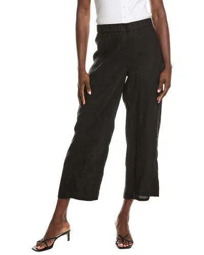 Eileen Fisher Petite Wide Linen Ankle Pant In Black