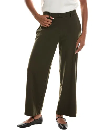 Eileen Fisher Petite Wide Trouser In Green