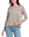 Eileen Fisher Petite Wool Box Top In Gray