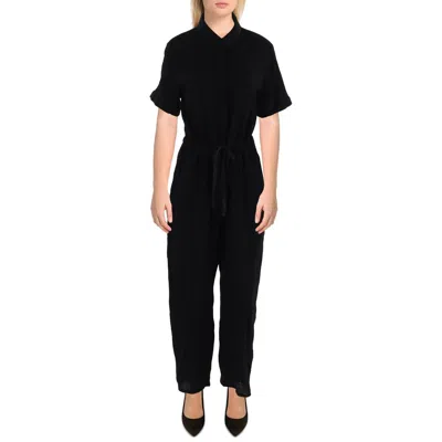 Eileen Fisher Petites Womens Drawstring Hem Organic Cotton Jumpsuit