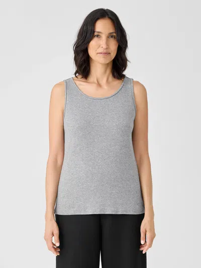 Eileen Fisher Pima Cotton Blend Tank In Gray