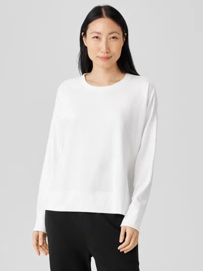 Eileen Fisher Pima Cotton Stretch Jersey Box-top In Multi
