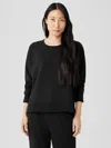 Eileen Fisher Pima Cotton Stretch Jersey Box-top In Multi