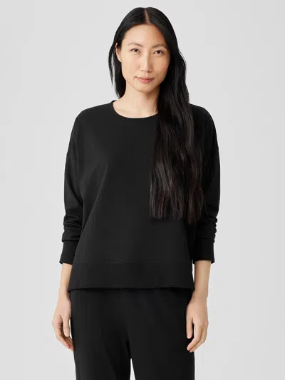 Eileen Fisher Pima Cotton Stretch Jersey Box-top In Multi