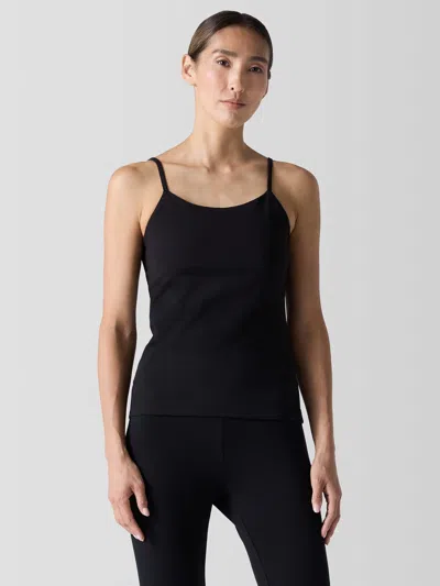Eileen Fisher Pima Cotton Stretch Jersey Cami In Black