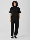 Eileen Fisher Pima Cotton Stretch Jersey Lantern Pant In Black