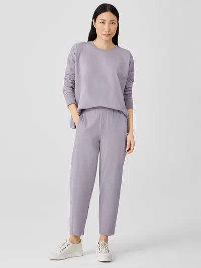Eileen Fisher Pima Cotton Stretch Jersey Lantern Pant In Purple
