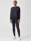 Eileen Fisher Pima Cotton Stretch Jersey Leggings In Blue