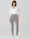 Eileen Fisher Pima Cotton Stretch Jersey Leggings In Gray