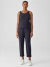 Eileen Fisher Pima Cotton Stretch Jersey Pant In Blue