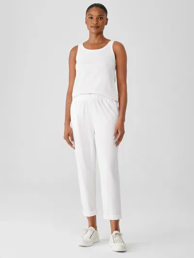 Eileen Fisher Pima Cotton Stretch Jersey Pant In Gray
