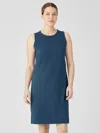 Eileen Fisher Pima Cotton Stretch Jersey Tank Dress In Blue