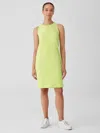 Eileen Fisher Pima Cotton Stretch Jersey Tank Dress In Green