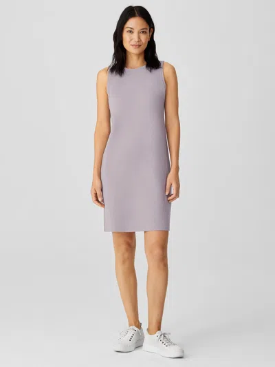 Eileen Fisher Pima Cotton Stretch Jersey Tank Dress In Purple