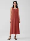 Eileen Fisher Pima Cotton Stretch Jersey Tank Dress In Red