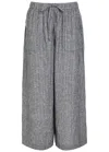 Eileen Fisher Pinstriped Cropped Linen Trousers