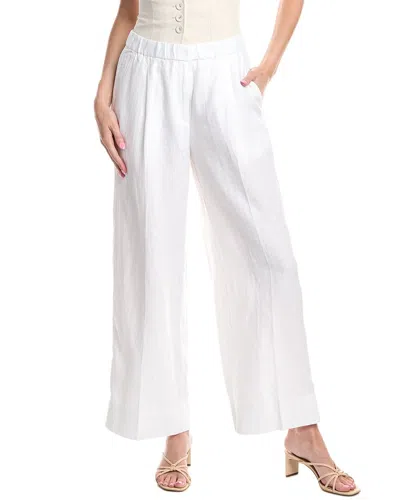 Eileen Fisher Pleated Front Linen Wide Leg Pant