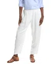 Eileen Fisher Cropped Straight-leg Silk Pants In White
