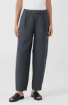 Eileen Fisher Petites Lantern Linen Pants In Graphite