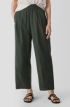 Eileen Fisher Pleated Organic Cotton Poplin Lantern Pants In Seaweed