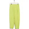 Eileen Fisher Pleated Organic Linen Lantern Pants In Green