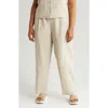 Eileen Fisher Pleated Organic Linen Lantern Pants In Undyed Natural