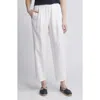 Eileen Fisher Pleated Organic Linen Lantern Pants In White