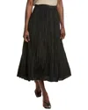 Eileen Fisher Pleated Silk Skirt