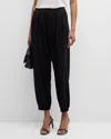 EILEEN FISHER PLEATED STRETCH JERSEY LANTERN PANTS