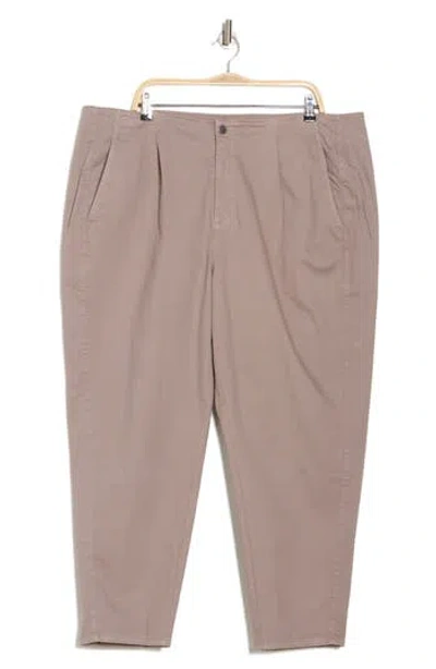 Eileen Fisher Pleated Tapered Ankle Pants In Light Barley
