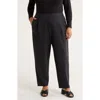 Eileen Fisher Pleated Virgin Wool Ankle Lantern Pants In Gray