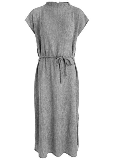 Eileen Fisher Womens Side Tie Short Sleeve Midi Dress In Multi