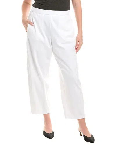 Eileen Fisher Flex Ponte Wide Ankle Pant In White