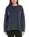 Eileen Fisher Plus Boxy Top In Blue