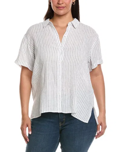 Eileen Fisher Plus Classic Collar Shirt In White