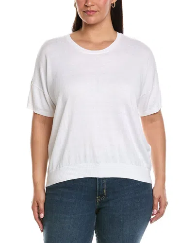 Eileen Fisher Plus Crewneck Sweater In White