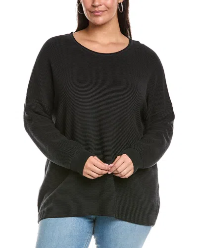Eileen Fisher Plus Crewneck Tunic In Black