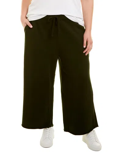 Eileen Fisher Plus French Terry Wide Leg In White