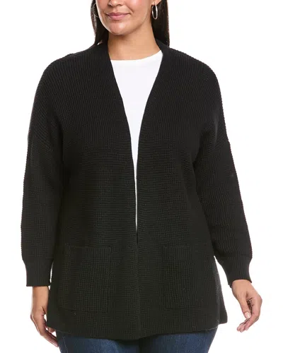 Eileen Fisher Plus Knit Cashmere-blend Cardigan In Black