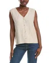 Eileen Fisher Plus Linen Vest In Neutral