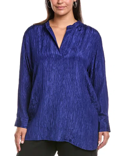 EILEEN FISHER EILEEN FISHER PLUS MANDARIN COLLAR SILK TUNIC