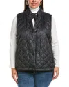 Eileen Fisher Plus Reversible Wool-blend Vest In Black