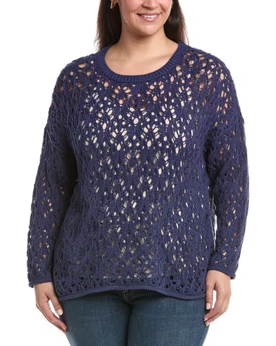 Eileen Fisher Plus Sweater In Blue