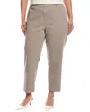 Eileen Fisher Plus Tapered Ankle Pant In Brown