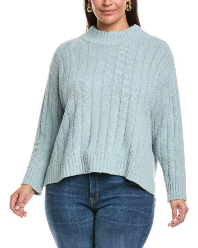 Eileen Fisher Plus Turtleneck Cashmere-blend Sweater In Green