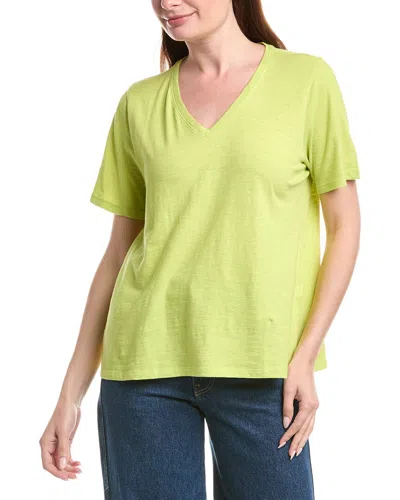 Eileen Fisher Plus V-neck T-shirt In Green