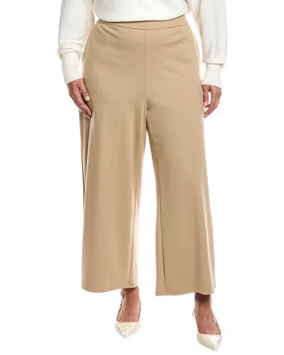 Eileen Fisher Plus Wide Ankle Pant In Brown